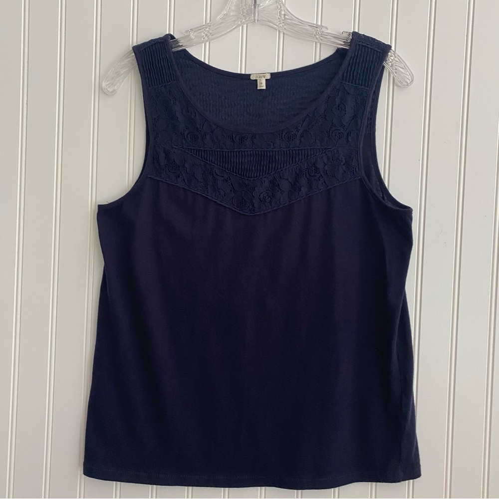 J. CREW sleeveless navy blue top SIZE SMALL